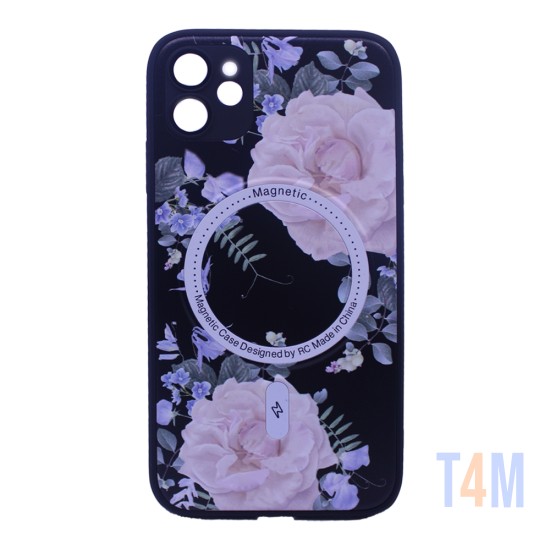 Flower Design Magnetic Case for Apple iPhone 11 Black